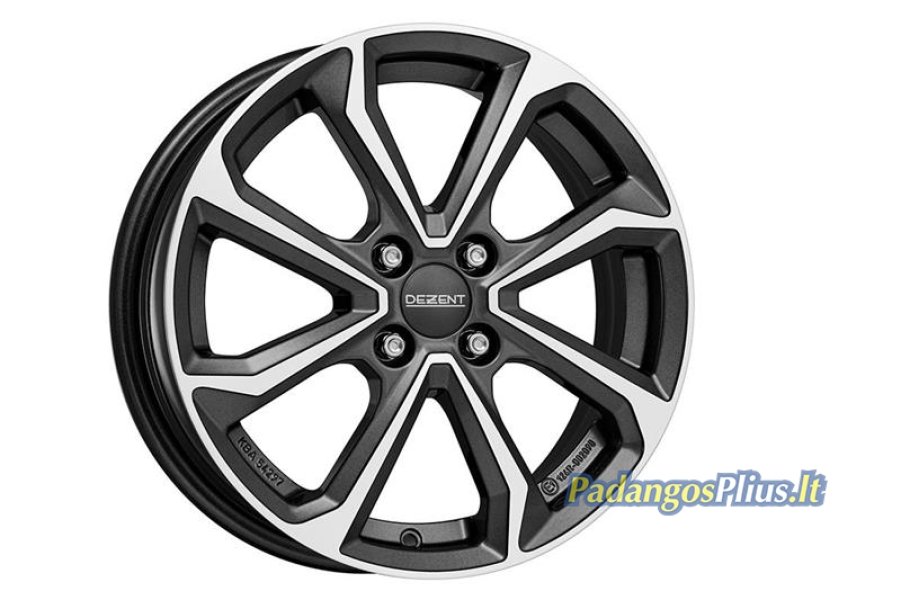 DEZENT KT dark Gunmetal/polished 6x16/4x100 D54.1 ET50  