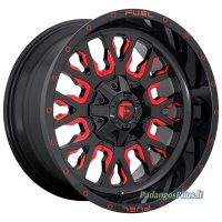 Fuel D612 Stroke (PCD2: 6x135) Gloss Black Red Tinted Clear 10x22/6x139.7 D106 ET-19  