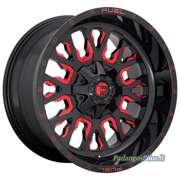 Fuel D612 Stroke (PCD2: 6x135) Gloss Black Red Tinted Clear 10x22/6x139.7 D106 ET-19  