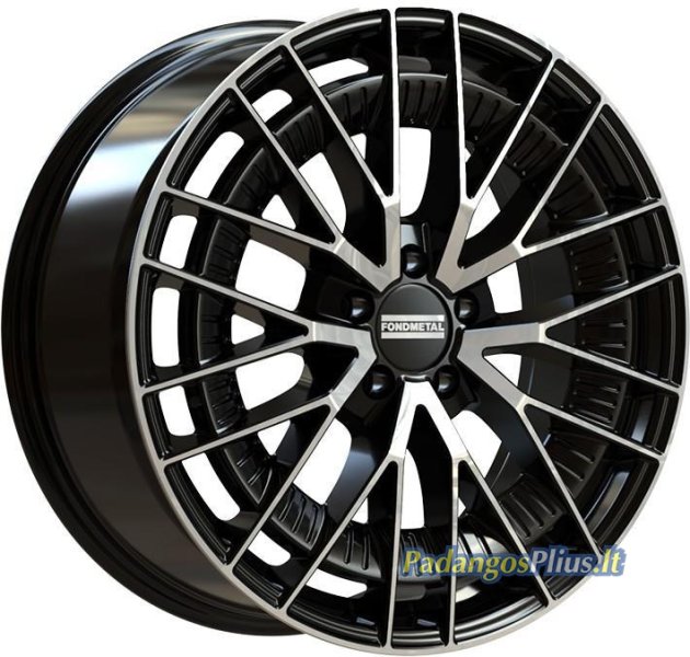 Fondmetal Kari (Long Bolt) Glossy Black Machined 9.5x20/5x112 D66.6 ET22  