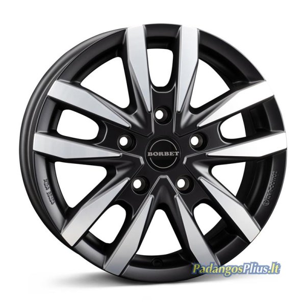 Borbet CW5 black polished matt 6x16/5x118 D71.1 ET68  