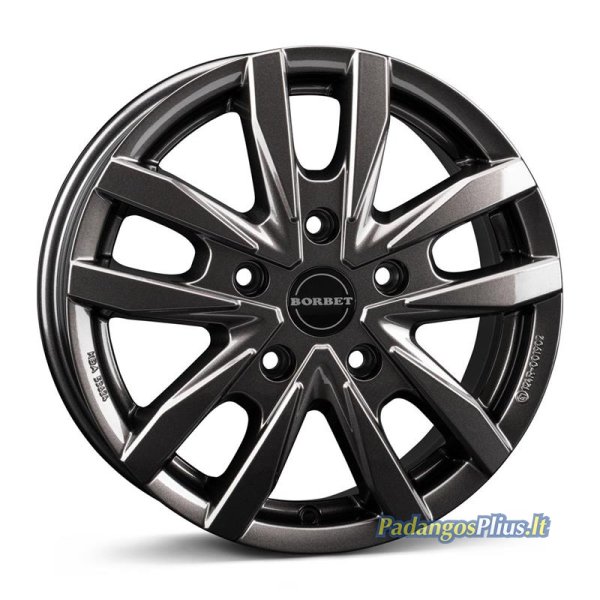 Borbet CW5 mistral anthracite glossy 6.5x16/5x130 D89.1 ET66  