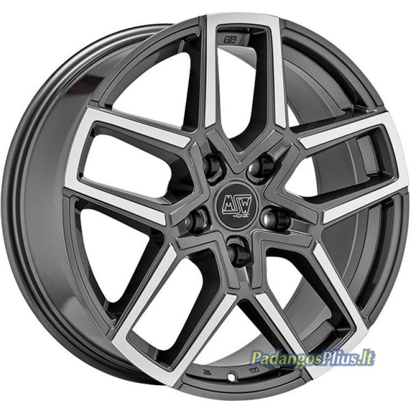 MSW 52 Gloss Gun Metal Full Polished 8.5x20/5x114.3 D73.1 ET45  