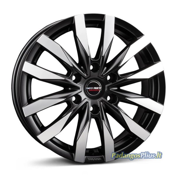 Borbet CW6 black polished matt 6.5x16/6x130 D84.1 ET62  
