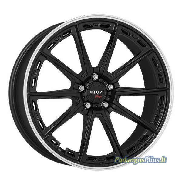 DOTZ Sonoma dark Black matt/polished lip 8.5x20/5x120 D72.6 ET32  