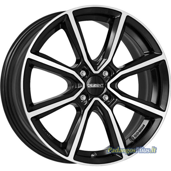 DEZENT TN dark Black/polished 6x15/4x100 D60.1 ET45  