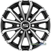 MSW 48 Van 6 Holes Gloss Black Full Polished 6.5x16/6x125 D74.1 ET68  