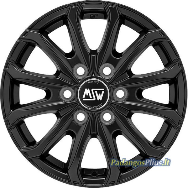 MSW 48 Van 6 Holes Matt Black 6.5x16/6x120 D74.5 ET50  