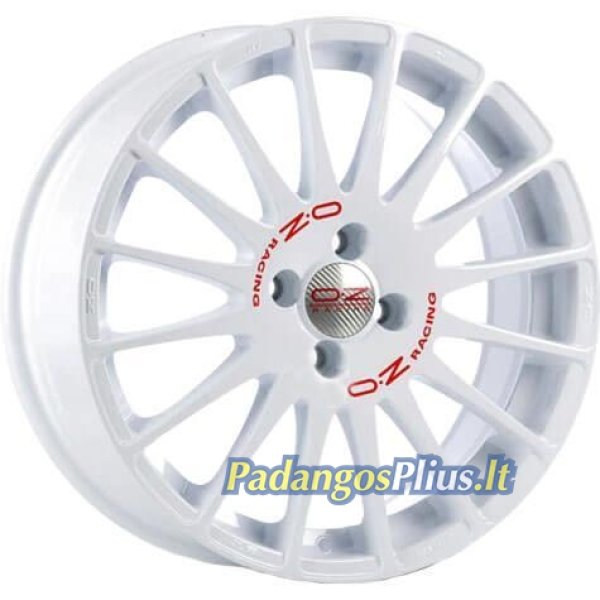OZ Racing Superturismo WRC Race White Red Lettering 8x18/5x114.3 D75 ET40  