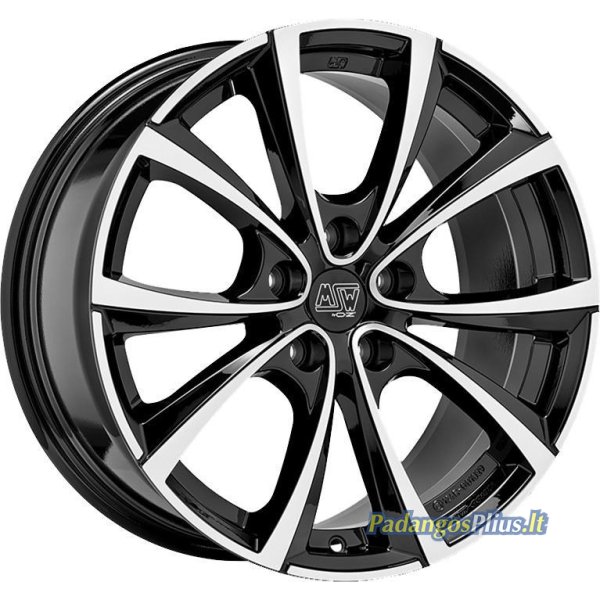 MSW 27T Gloss Black Full Polished 9.5x20/5x114.3 D64.1 ET45  